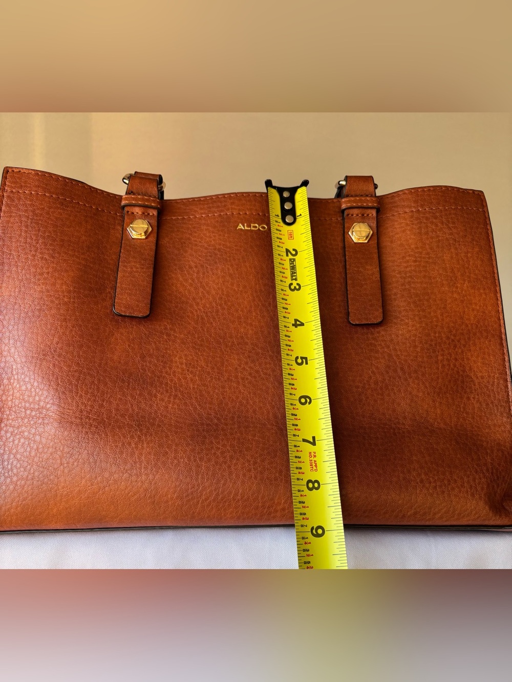 Aldo Brown Leather Tote Bag - Picture 8 of 10